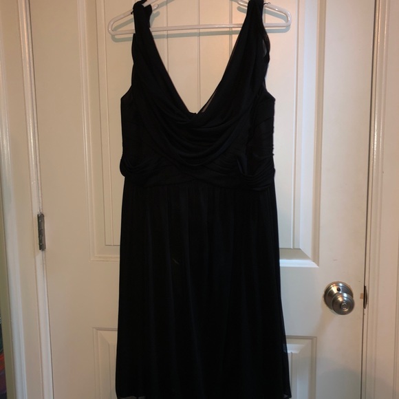 SHORT MESH BRIDESMAID DRESS WITH COWL BACK - Picture 2 of 4